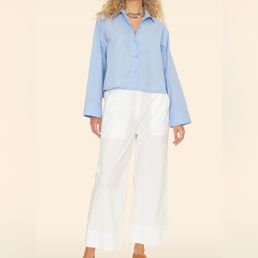 XiRena Women’s Summer White Cotton Pants in Size M